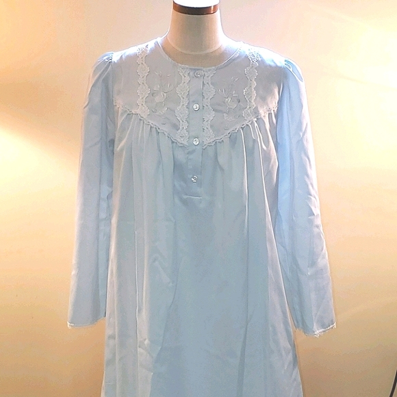 Miss Elaine Intimates & Sleepwear Miss Elaine Blue Nightgown Poshmark